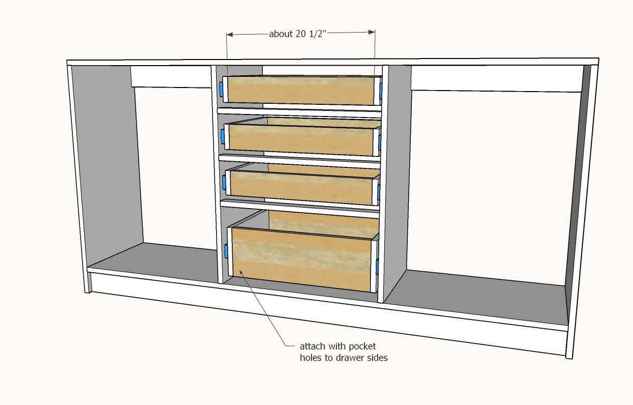 Dresser with Open Shelves — step 5