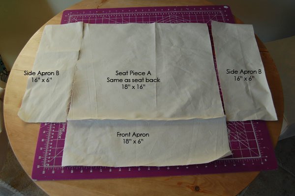 Drop Cloth Parson Chair Slipcovers — step 2