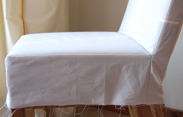 Drop Cloth Parson Chair Slipcovers — step 7
