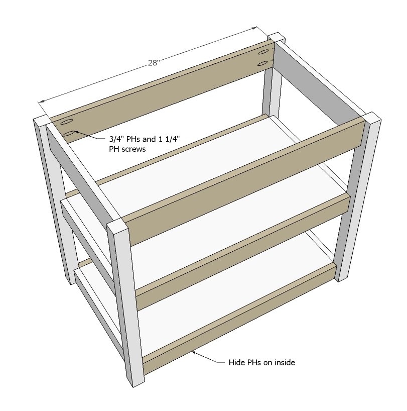 Drop Leaf Round Storage Table — step 3