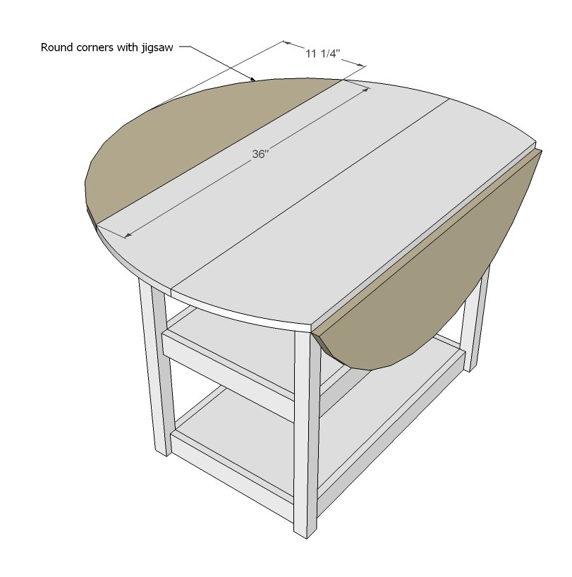 Drop Leaf Round Storage Table — step 5