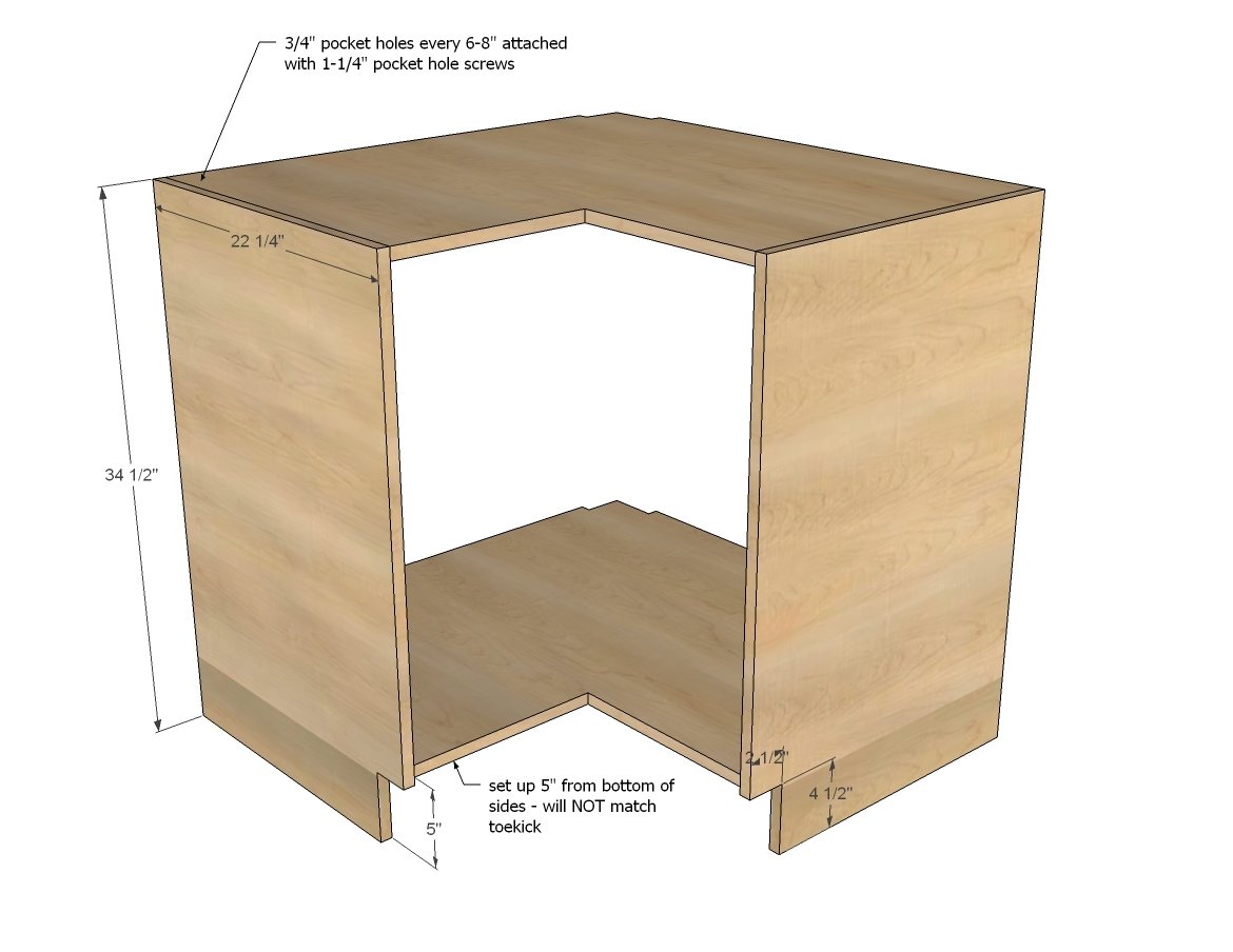 Easier 36" Corner Base Kitchen Cabinet — step 3