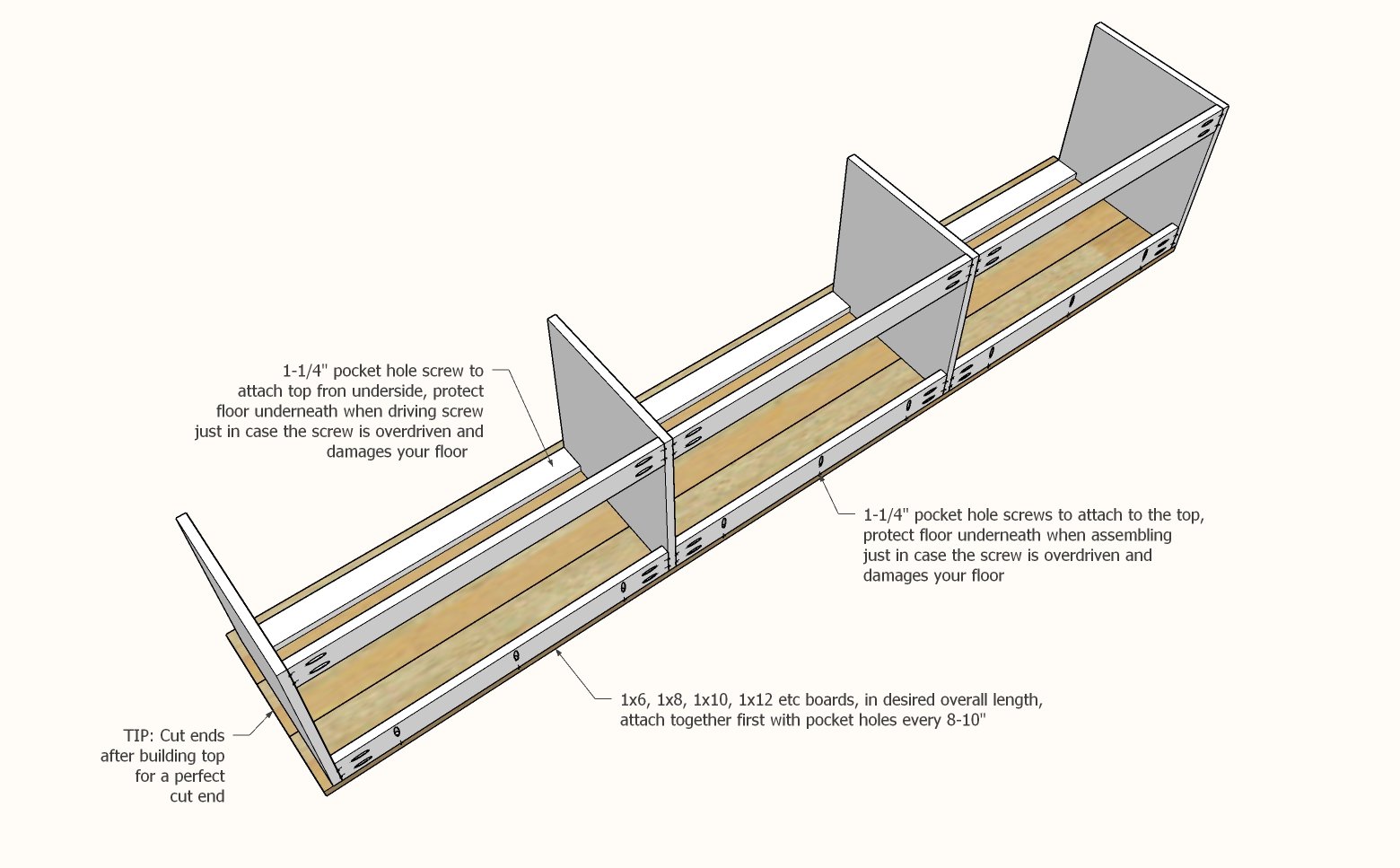 Easiest to Build Mudroom Bench — step 3