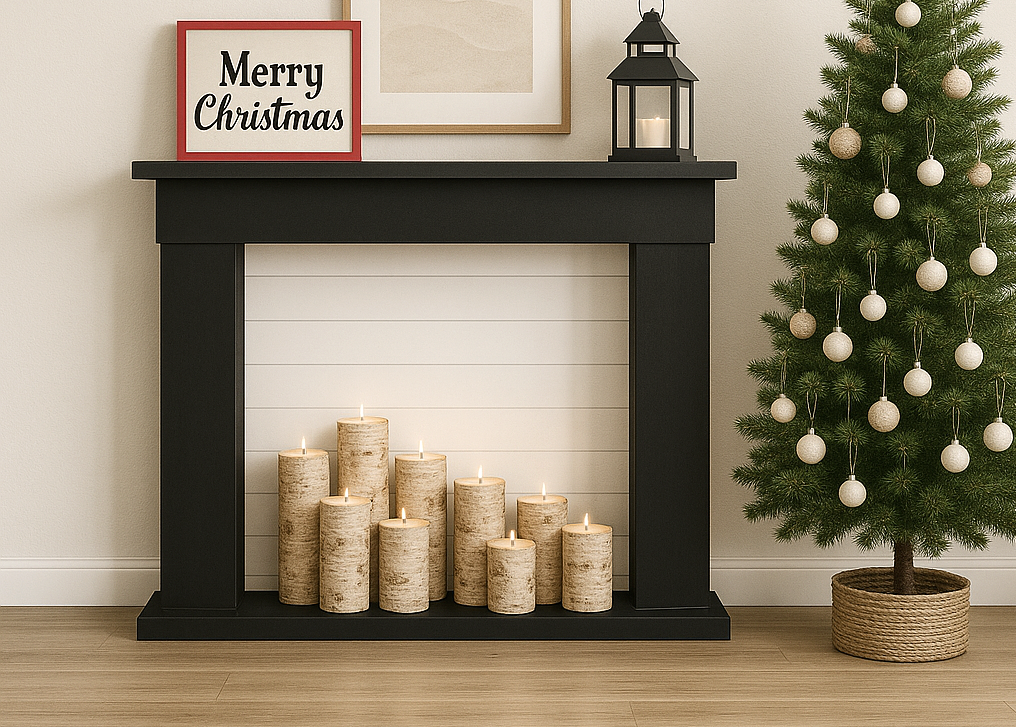 Easiest DIY Faux Mantle