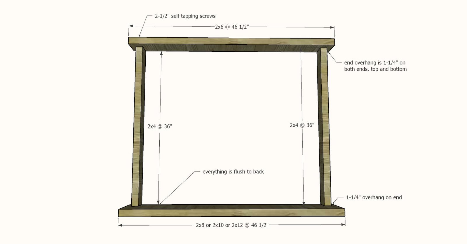 Easiest DIY Faux Mantle — step 1