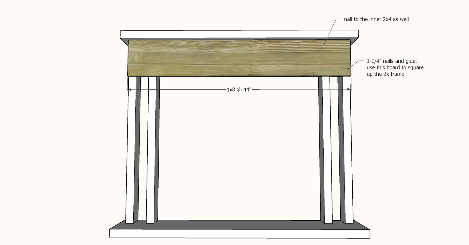 Easiest DIY Faux Mantle — step 3
