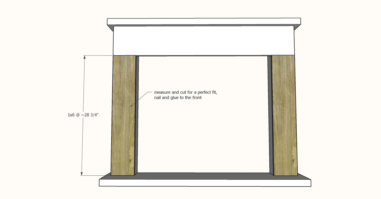 Easiest DIY Faux Mantle — step 4