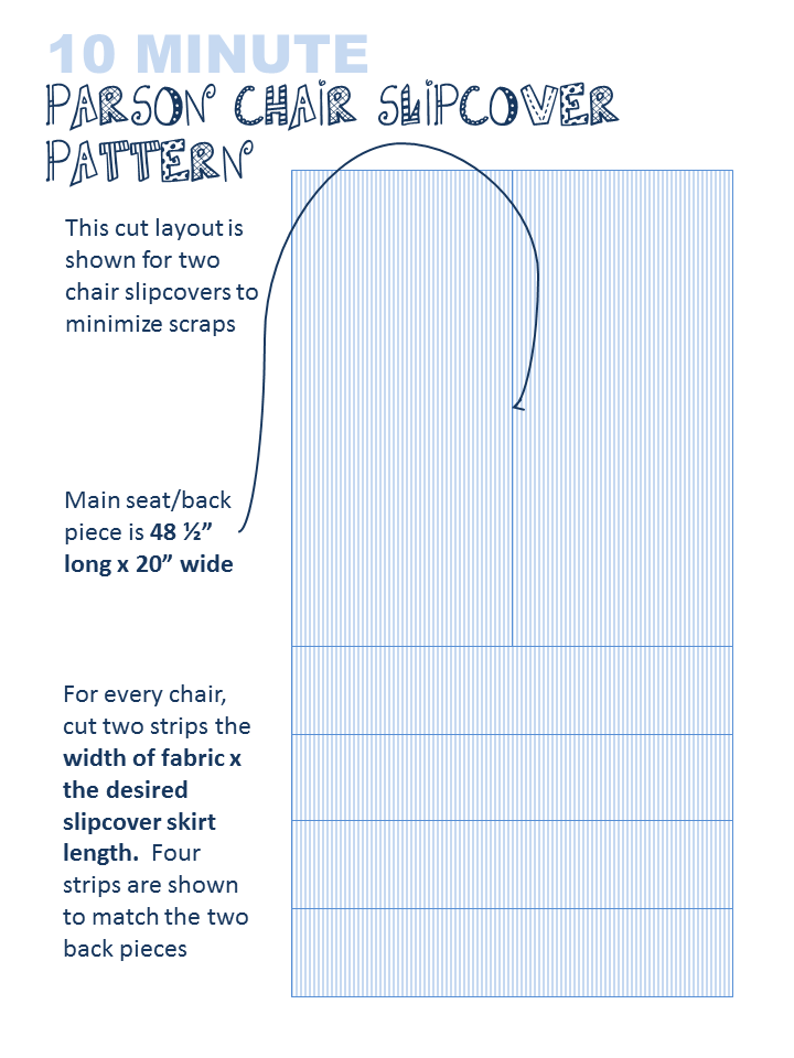 Easiest Parson Chair Slipcovers — step 1