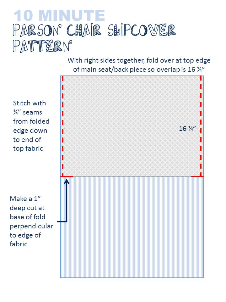 Easiest Parson Chair Slipcovers — step 2