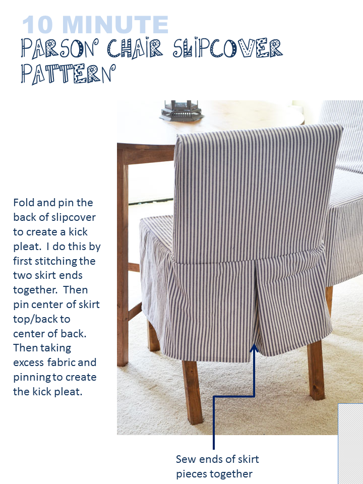 Easiest Parson Chair Slipcovers — step 6