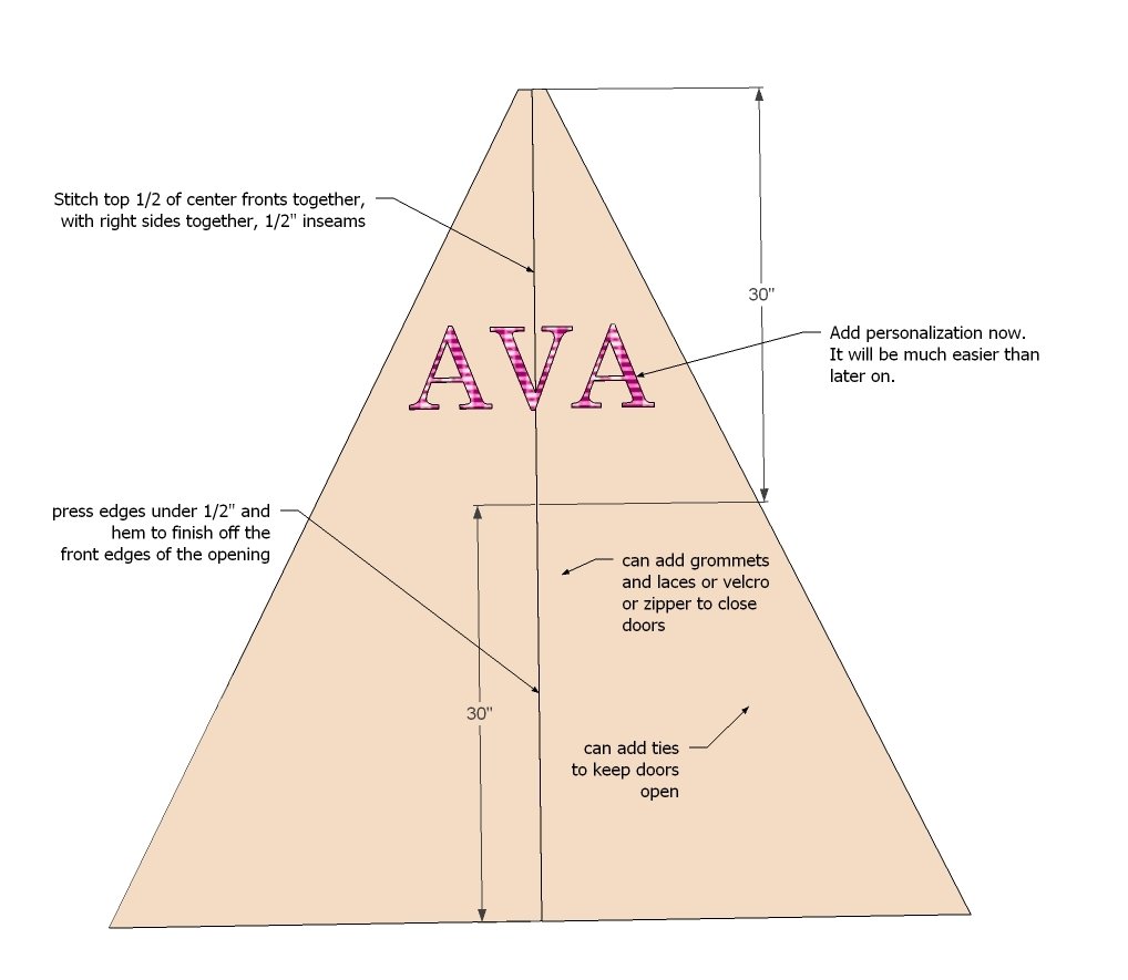 Easiest Play TeePee Tutorial — step 2