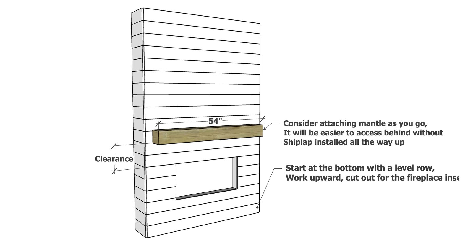 Easiest Shiplap Fireplace Tutorial and Video — step 4