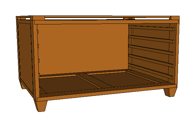East Fork Map Cabinet / Occasional Table with Safety Glass Top — step 5