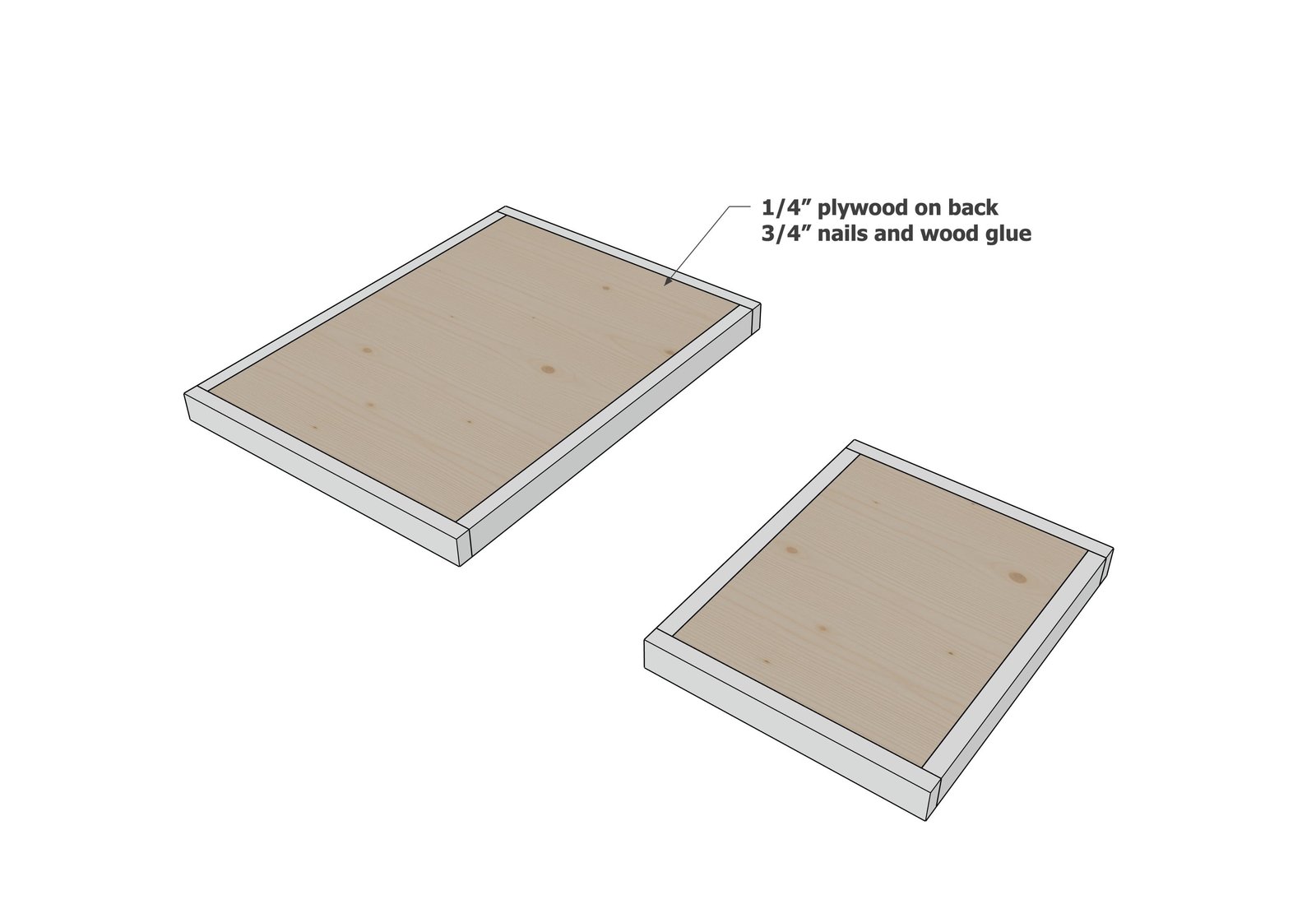 Easy 1x4 Christmas Tree Tray — step 3