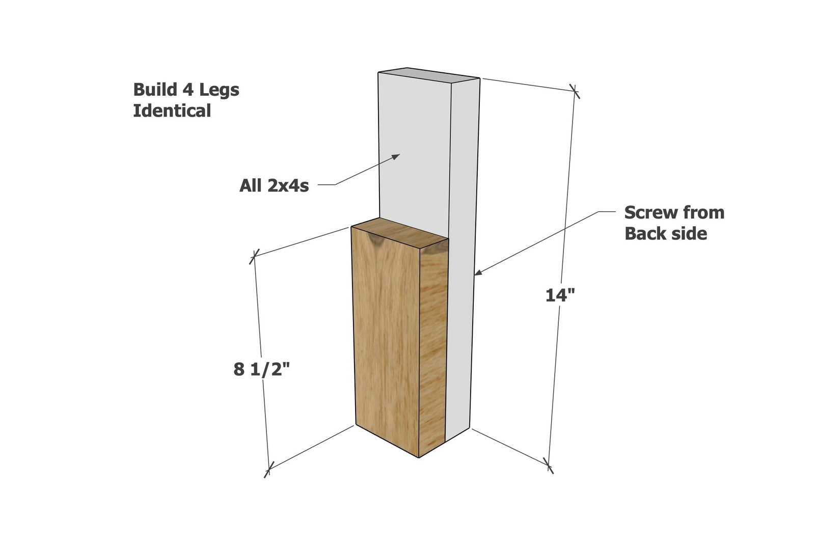 Easy 2-Tool Platform Bed Frame ( for All Sizes) — step 2