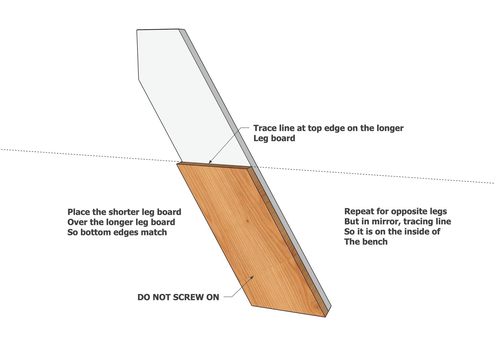 Easy 6-Board Leopold Bench with Cut List — step 2