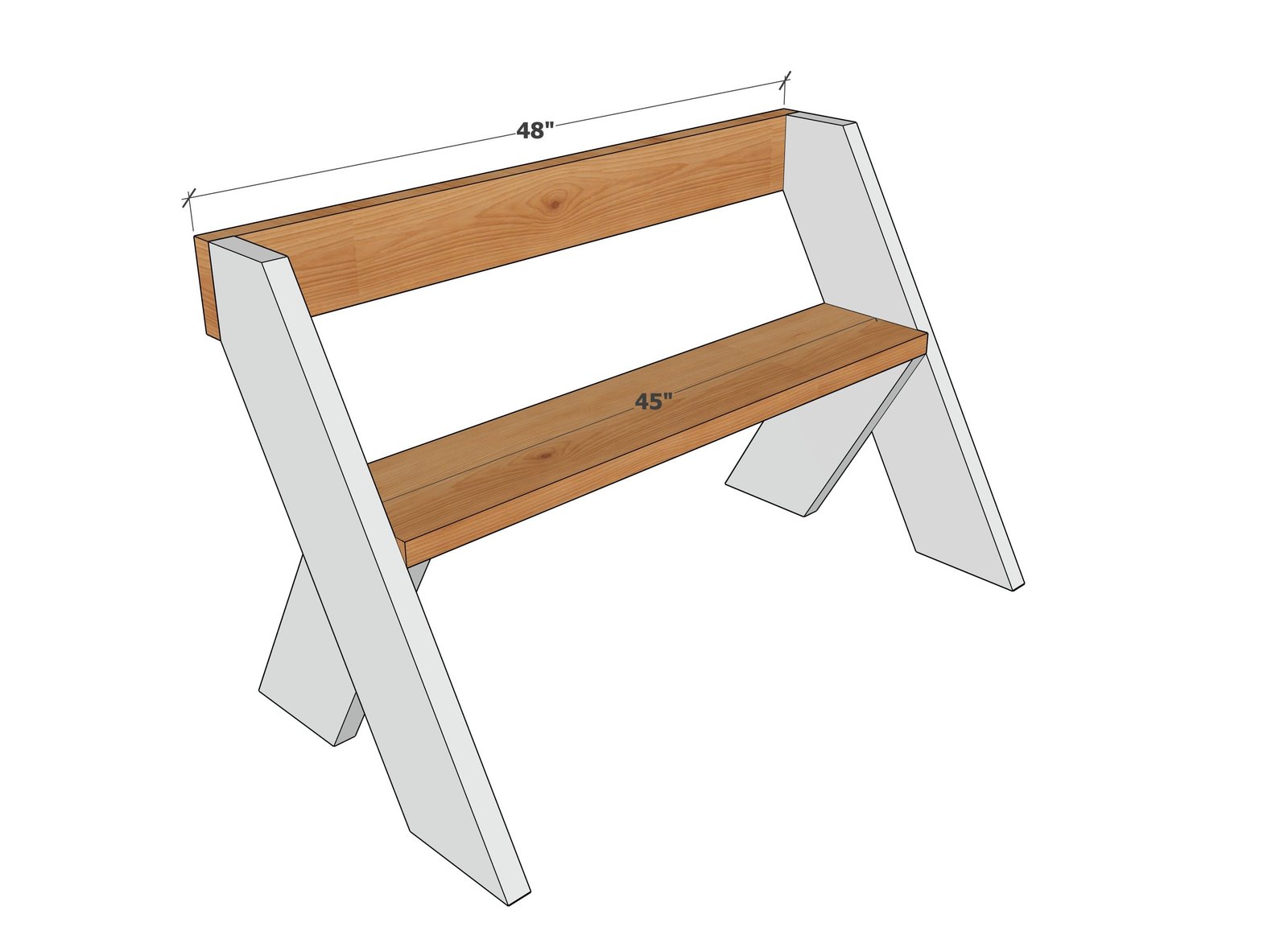 Easy 6-Board Leopold Bench with Cut List — step 4