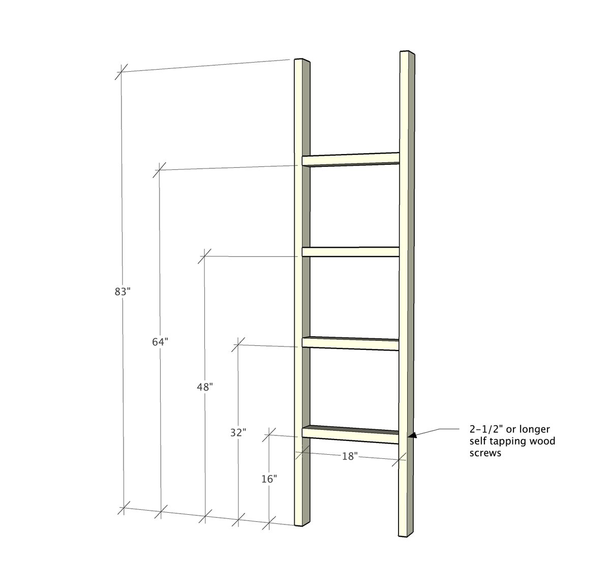 EASY Blanket Ladder from 2x4 Lumber! — step 1
