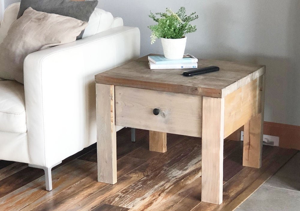 Easy Build End Table or Nightstand with Drawer