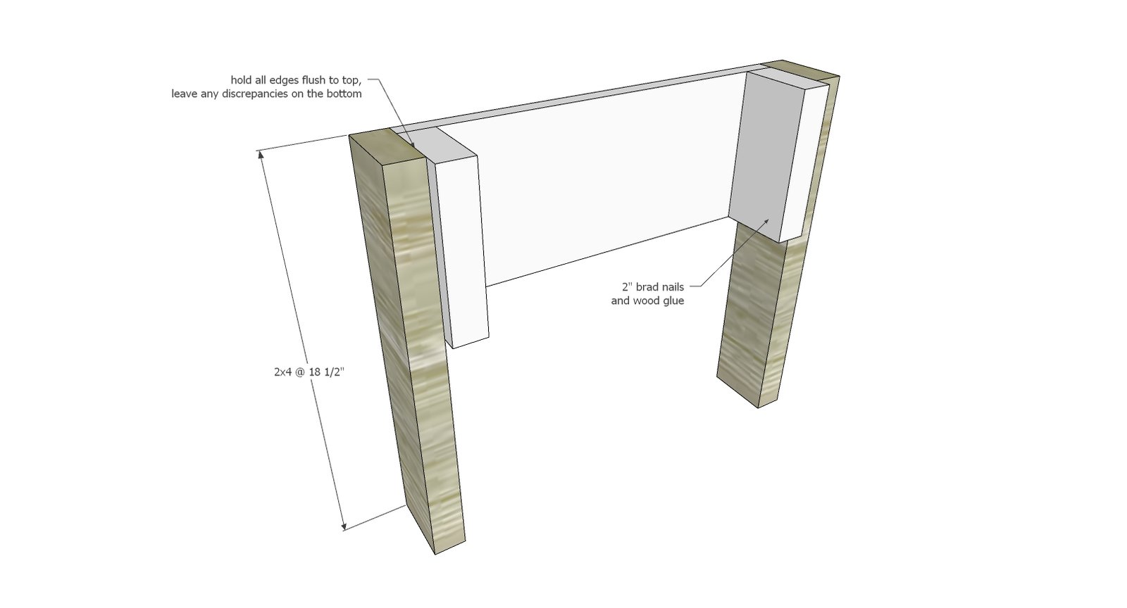 Easy Build End Table or Nightstand with Drawer — step 2