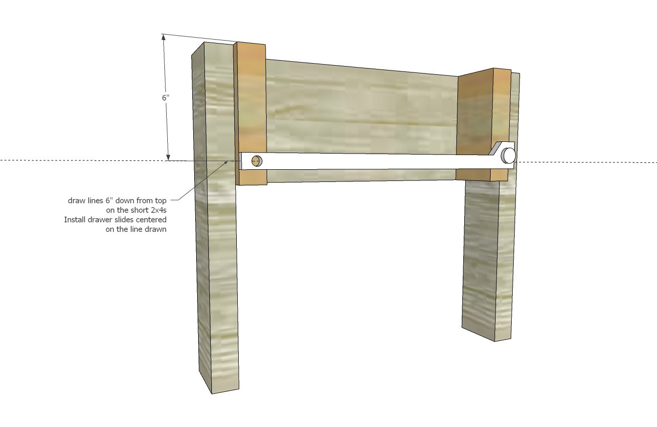 Easy Build End Table or Nightstand with Drawer — step 3
