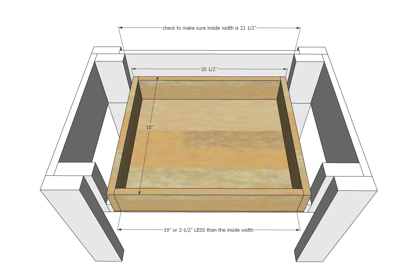 Easy Build End Table or Nightstand with Drawer — step 5