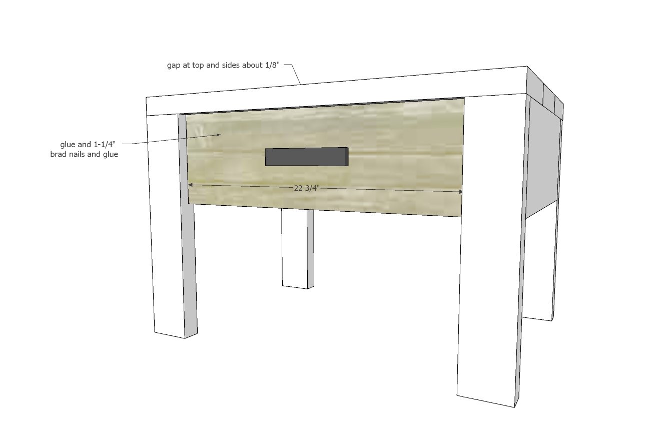 Easy Build End Table or Nightstand with Drawer — step 7