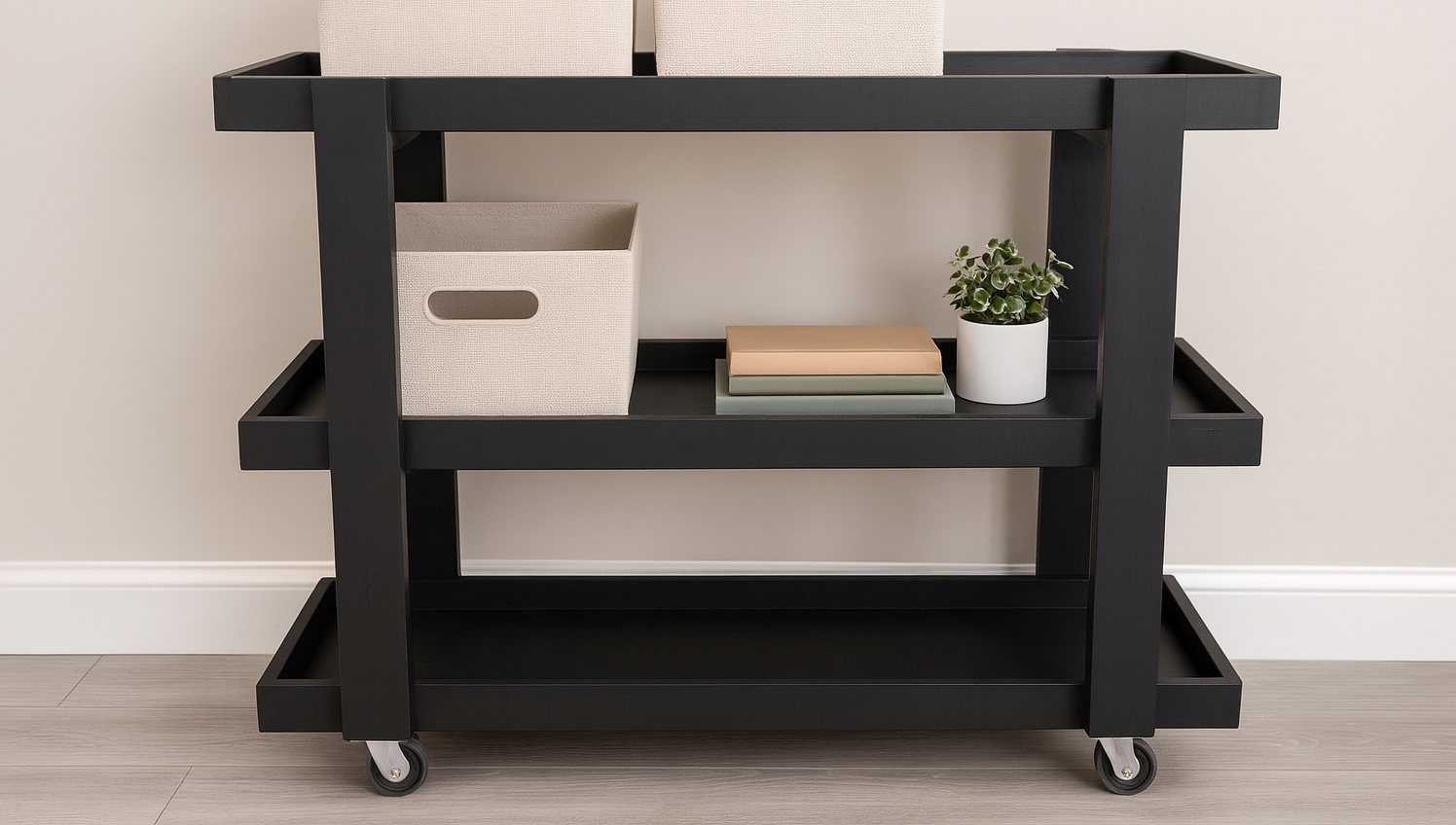 Easy to Build Rolling Storage Cart
