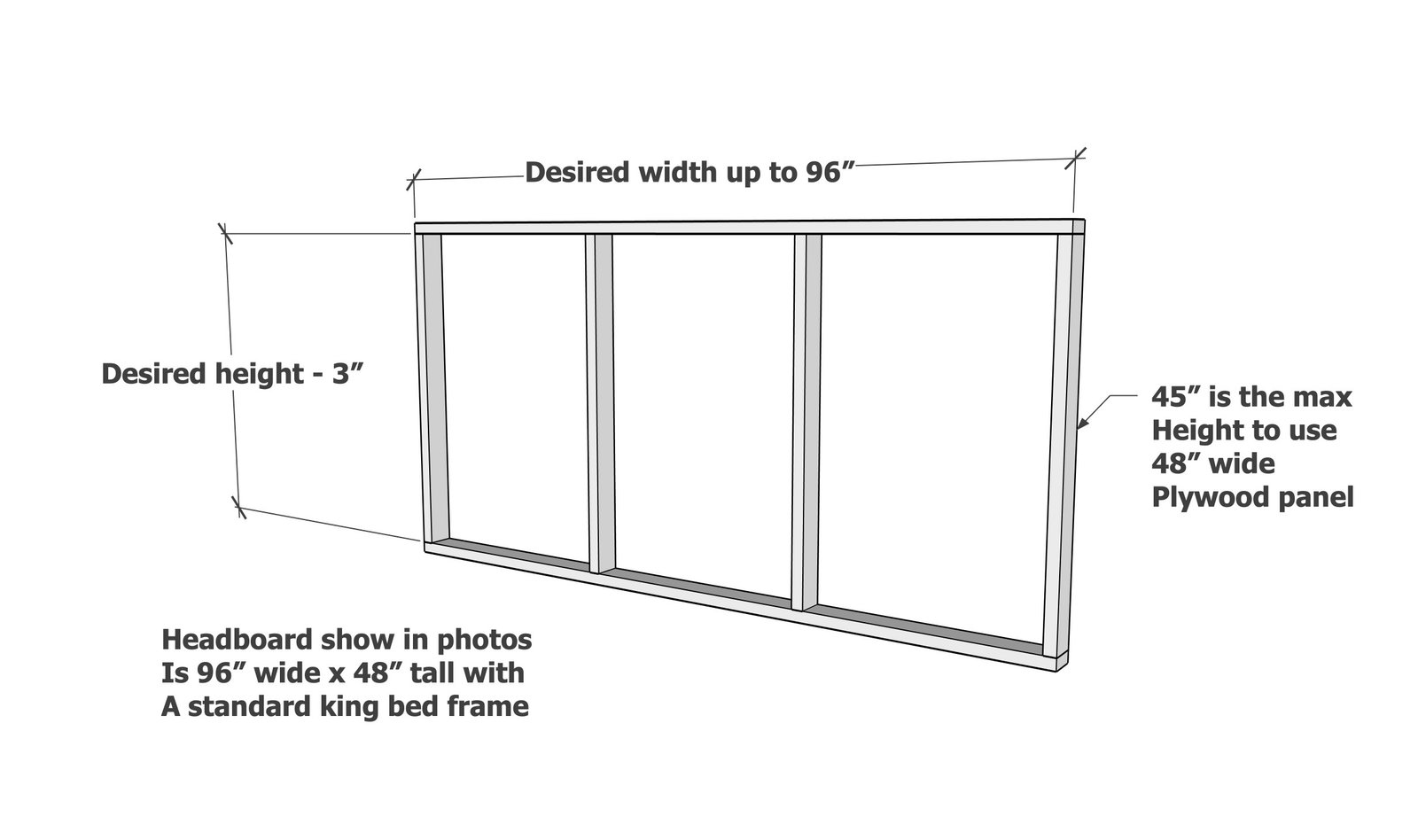 Easy DIY Floor Standing Headboard — step 1