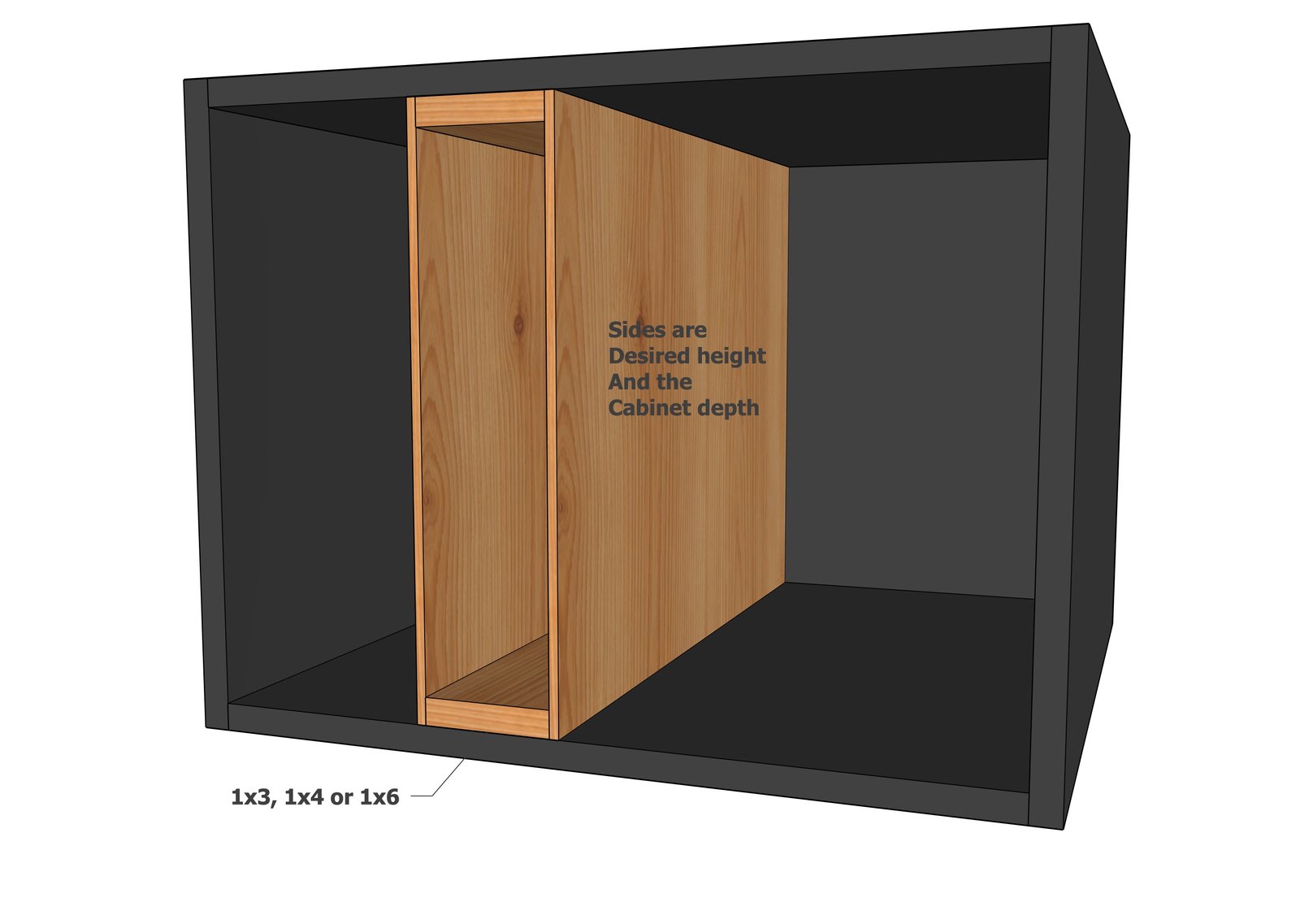 Easy DIY Kitchen Cabinet Tray Dividers — step 1