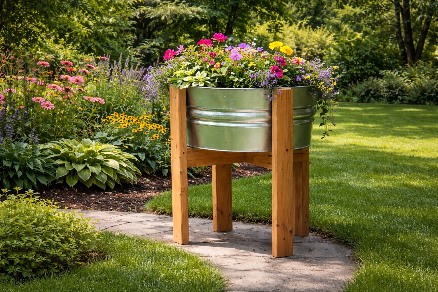 Easy DIY Plant Stand or Beverage Bucket Stand