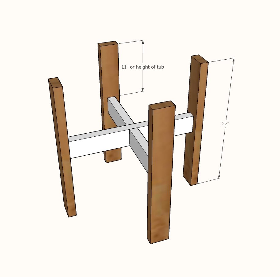 Easy DIY Plant Stand or Beverage Bucket Stand — step 2