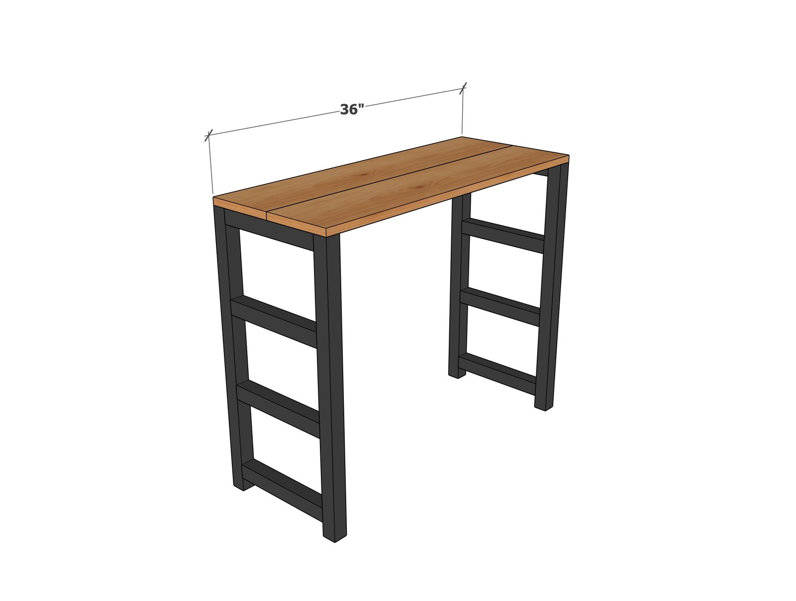Easy DIY Shoe Storage Console Table — step 2