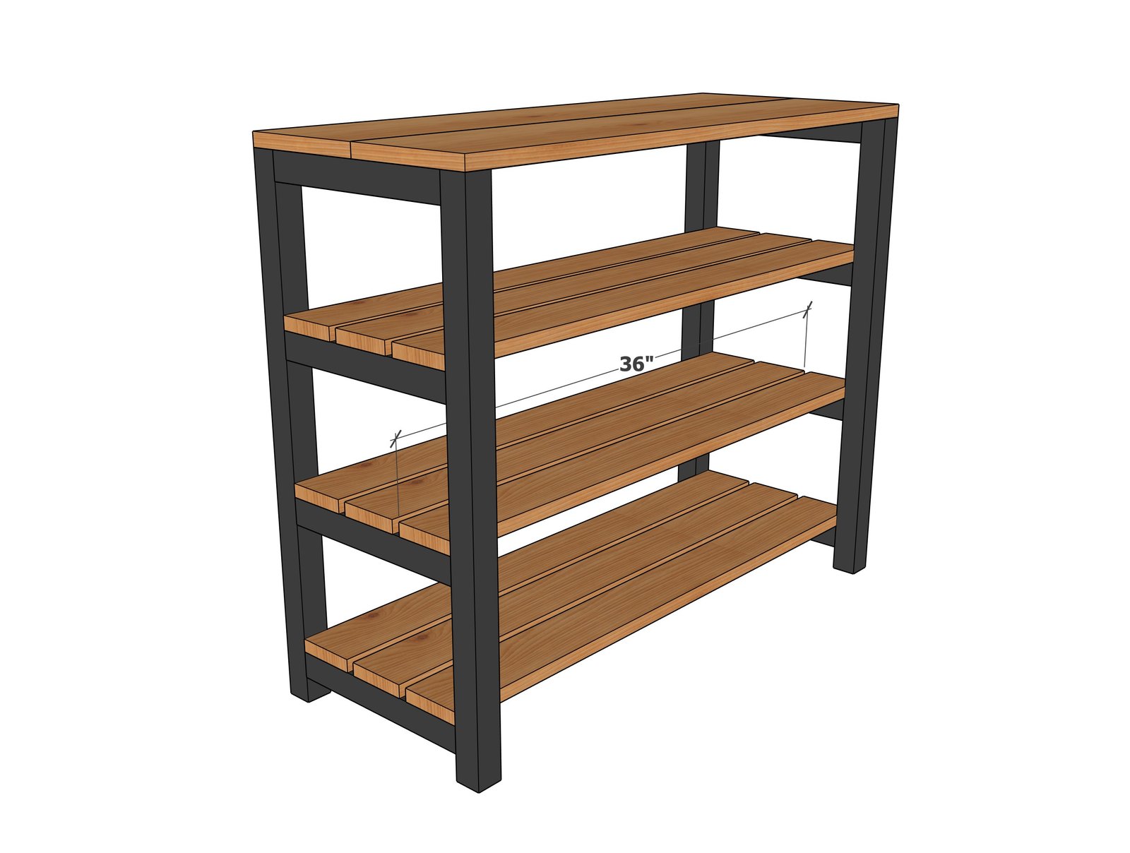 Easy DIY Shoe Storage Console Table — step 3