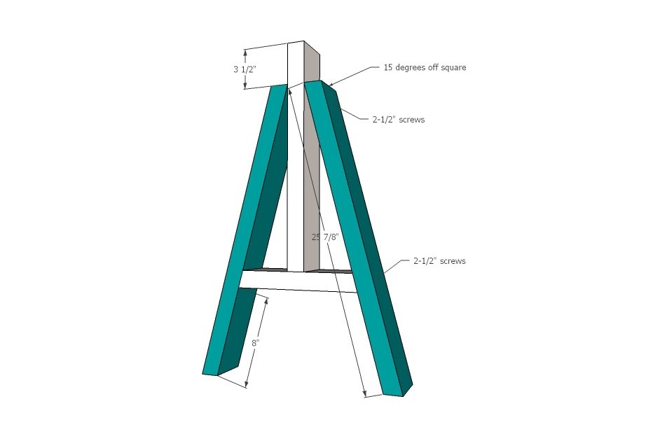 Easy Heavy Duty 2x4 Sawhorses — step 2