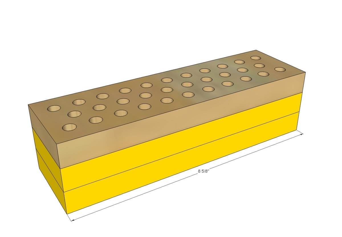 Easy Scrap Wood Crayon or Pencil Block Holder — step 2