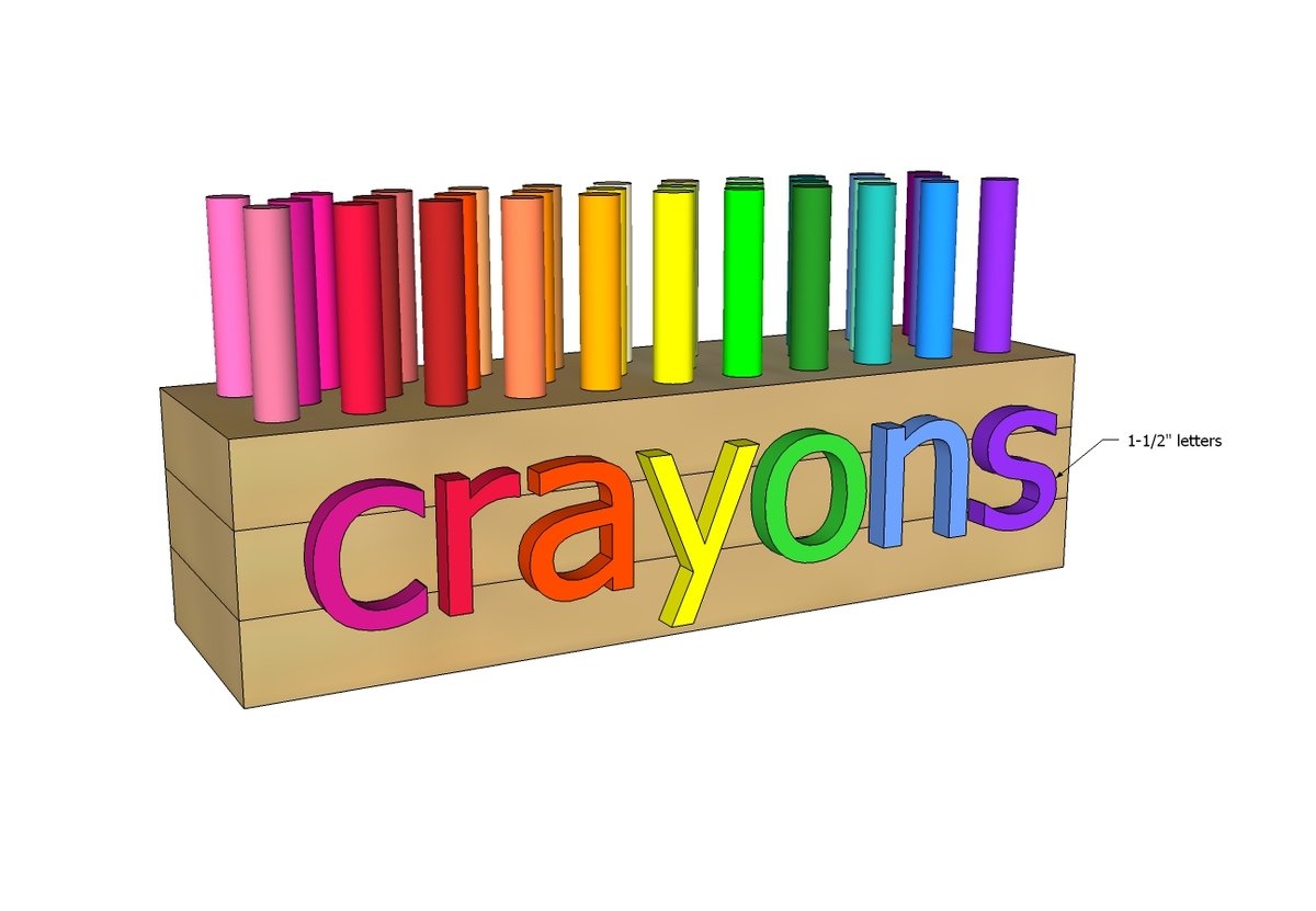 Easy Scrap Wood Crayon or Pencil Block Holder — step 3