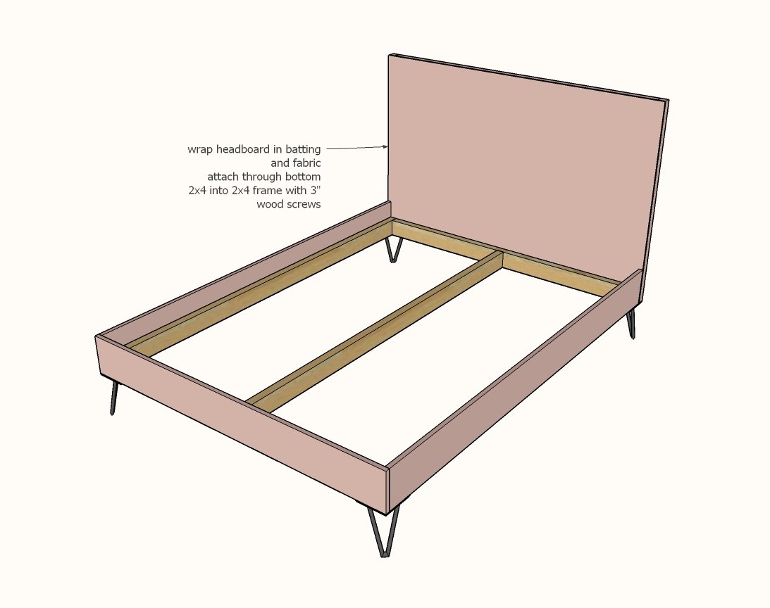 Easy Upholstered Bed — step 6
