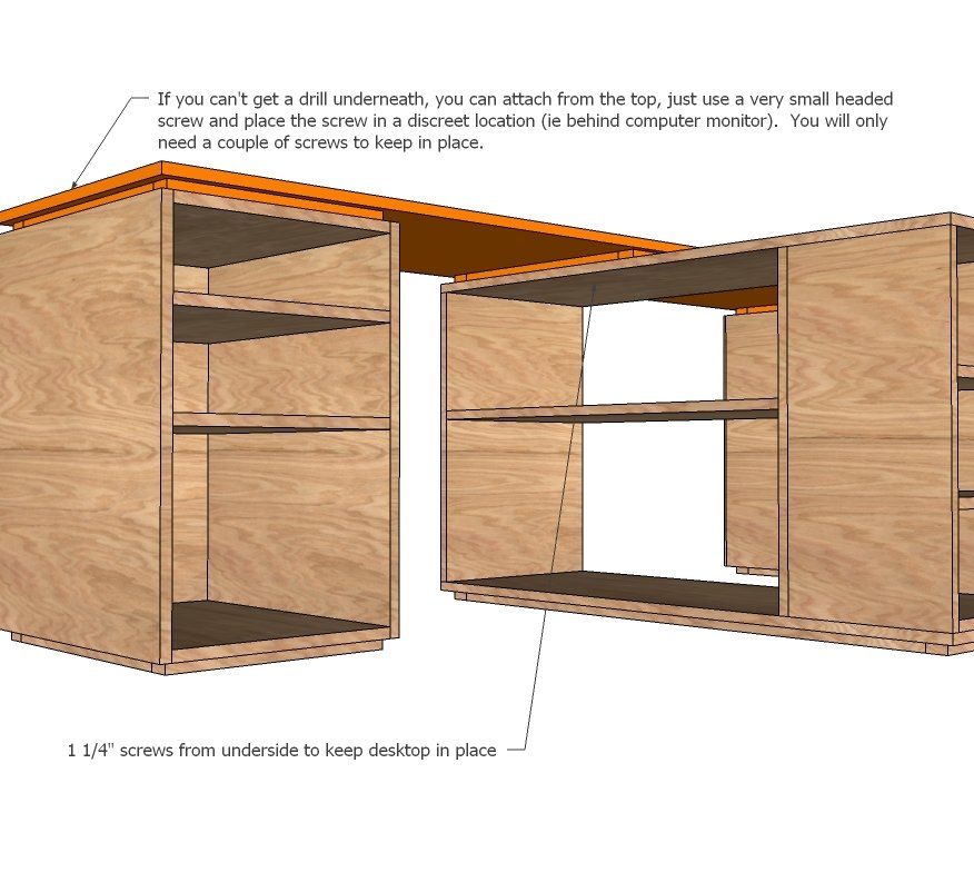 Eco Modular Office Desktop made with PureBond Plywood — step 3