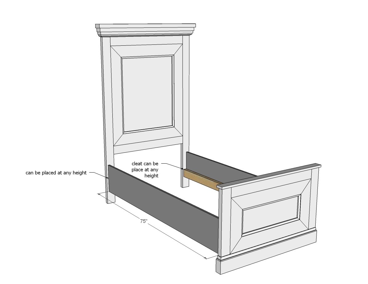 Elegant DIY Twin Bed with Detailed Headboard ( + Cut List) — step 10