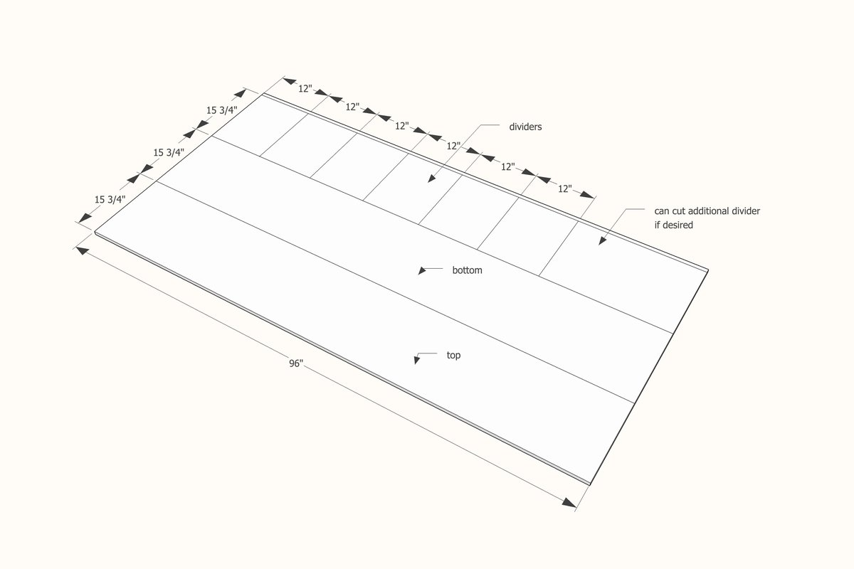 Emmie Storage Bench — step 1