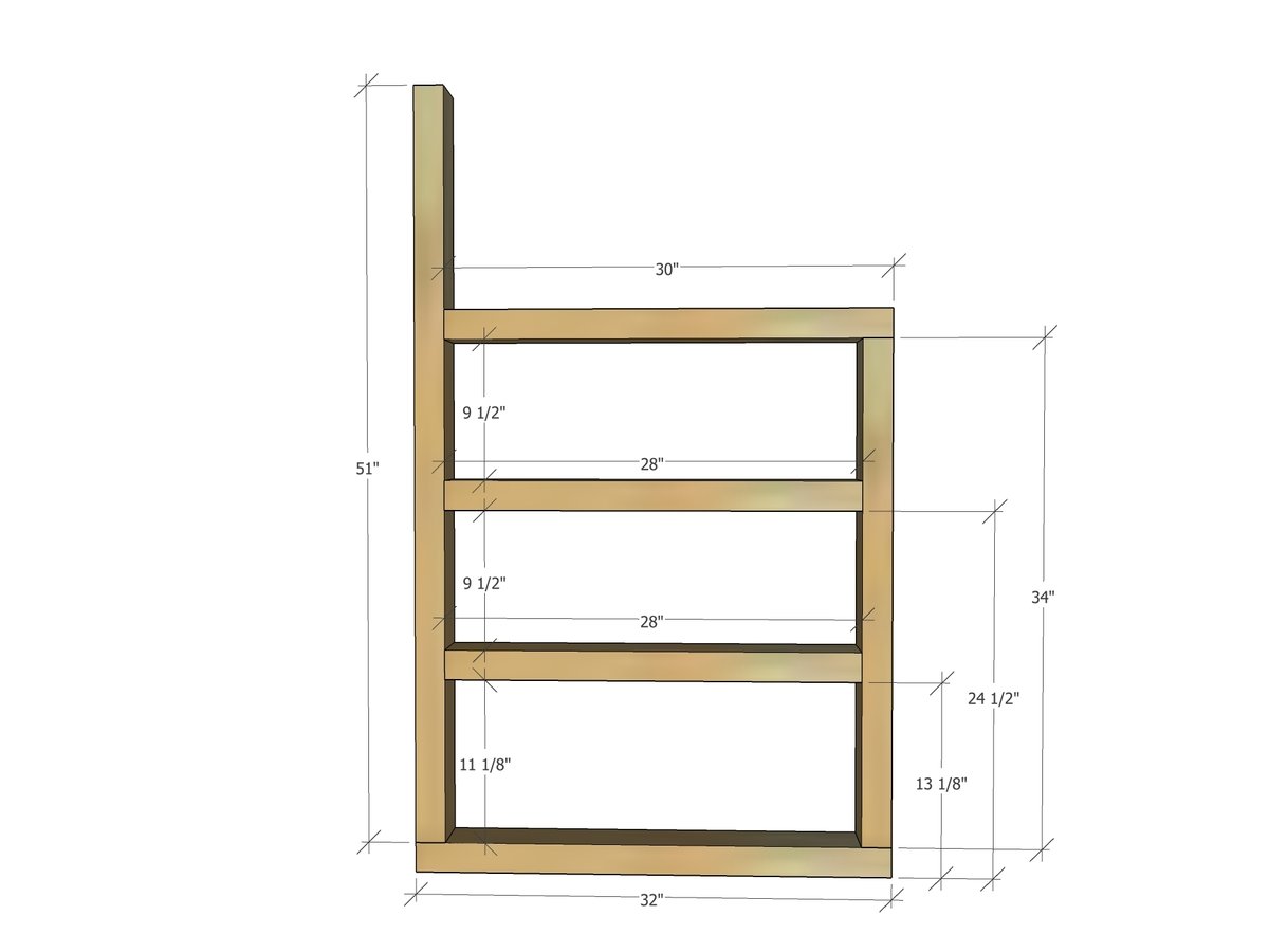 Enclosed Workbench with Wood Storage — step 1