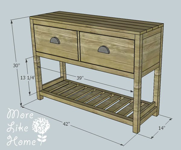 Entry Table by More Like Home dimension diagram 1