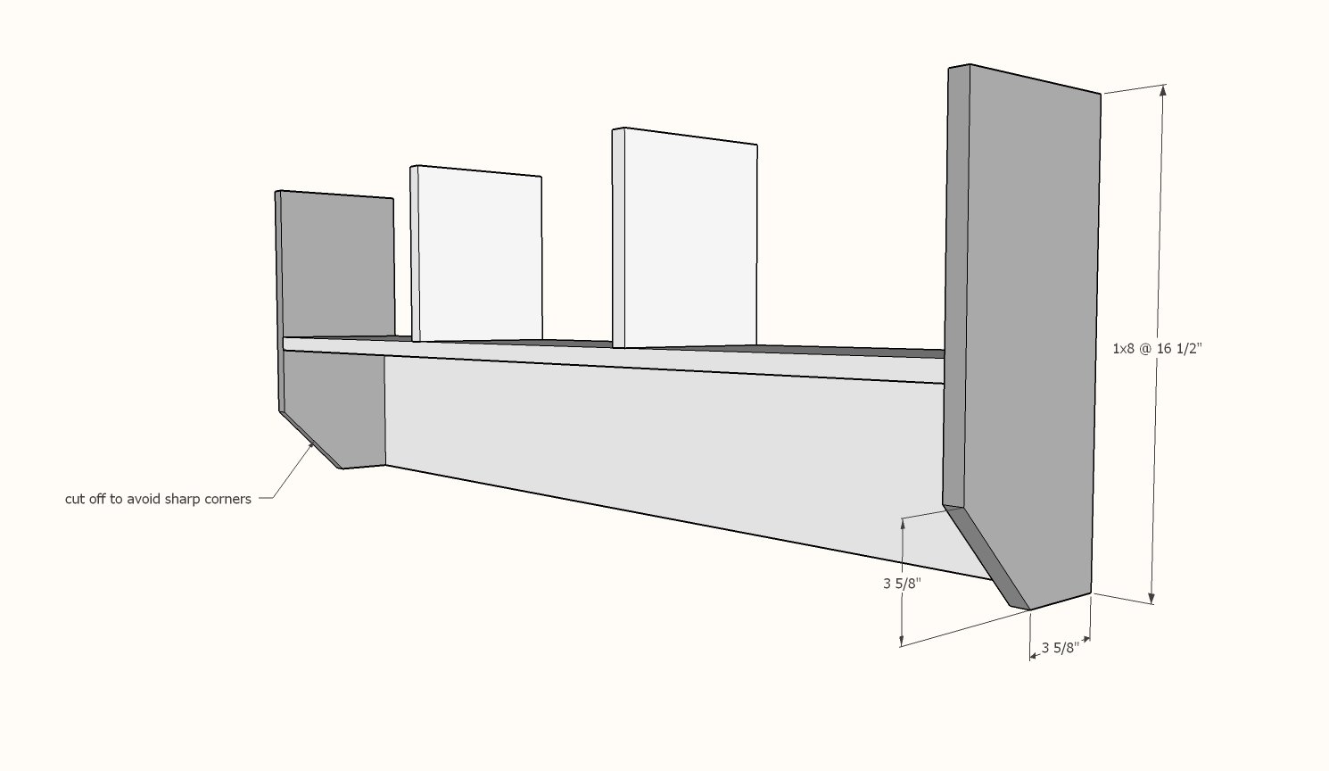 Entryway Bench and Storage Shelf with Hooks — step 11