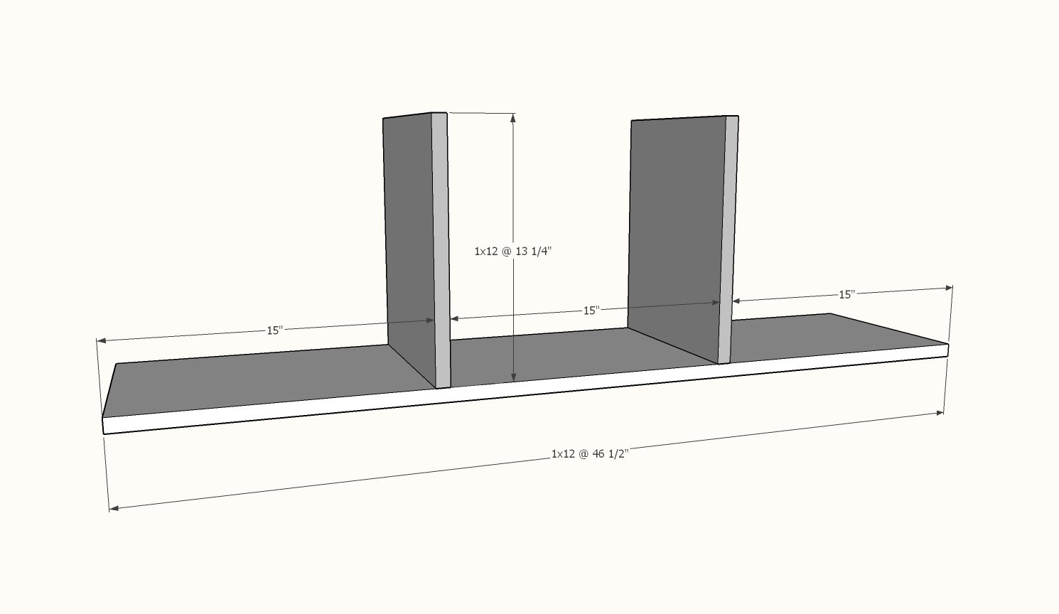 Entryway Bench and Storage Shelf with Hooks — step 1