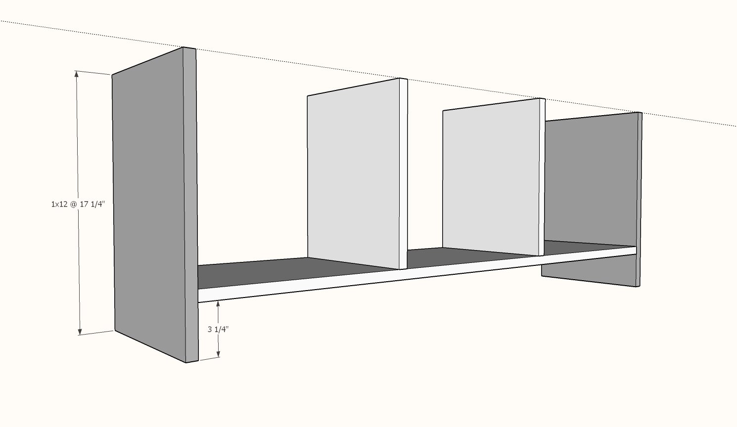Entryway Bench and Storage Shelf with Hooks — step 2