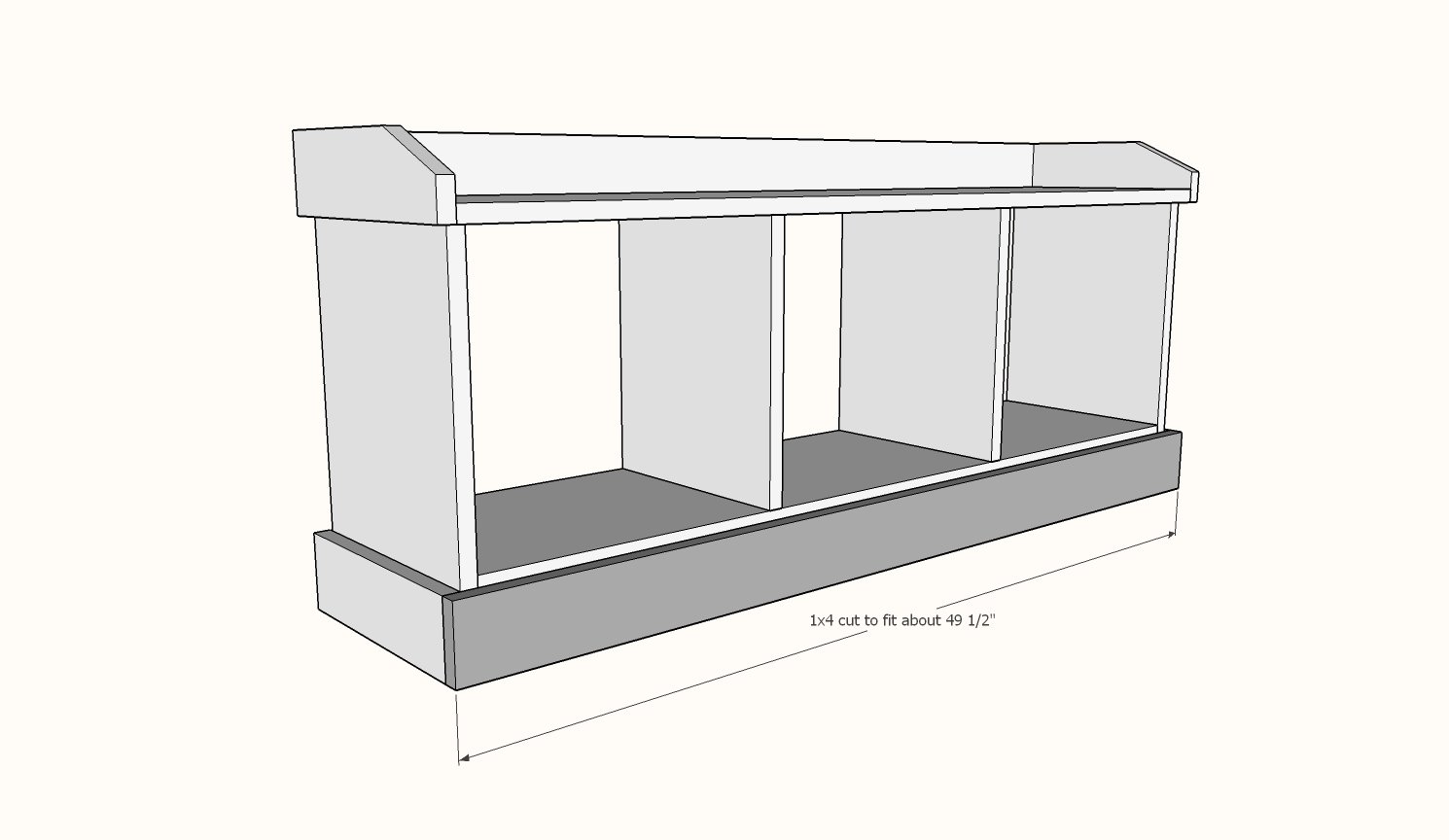 Entryway Bench and Storage Shelf with Hooks — step 7