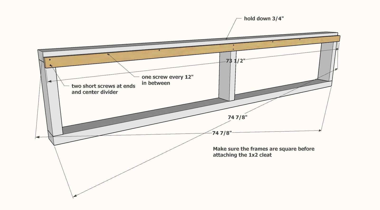 Essential Drawer Bed or Daybed — step 2