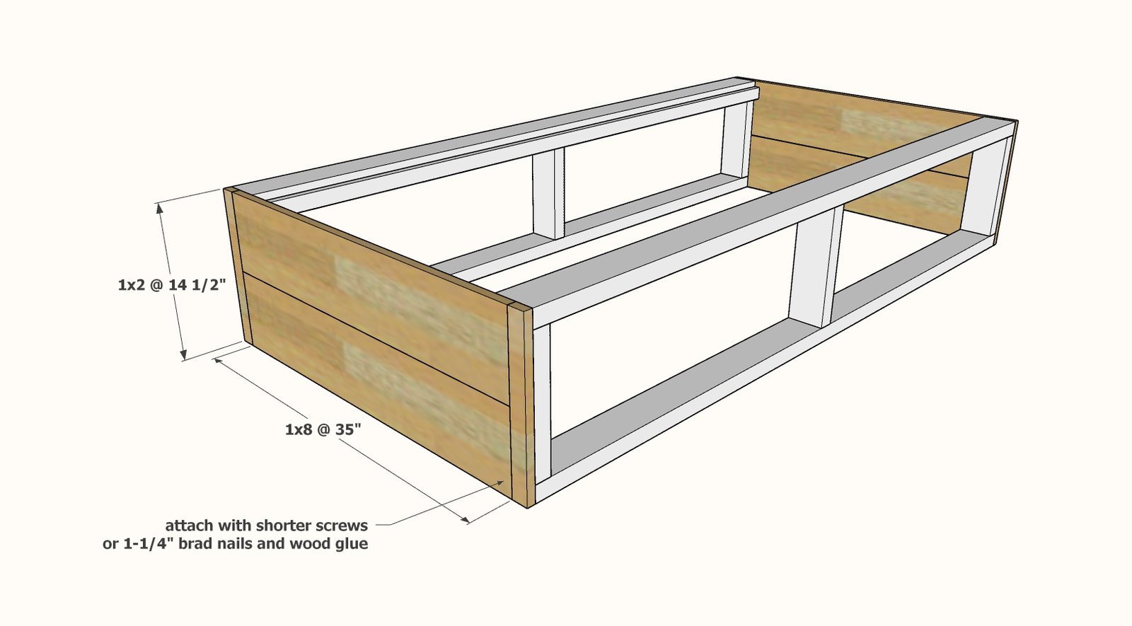 Essential Drawer Bed or Daybed — step 3