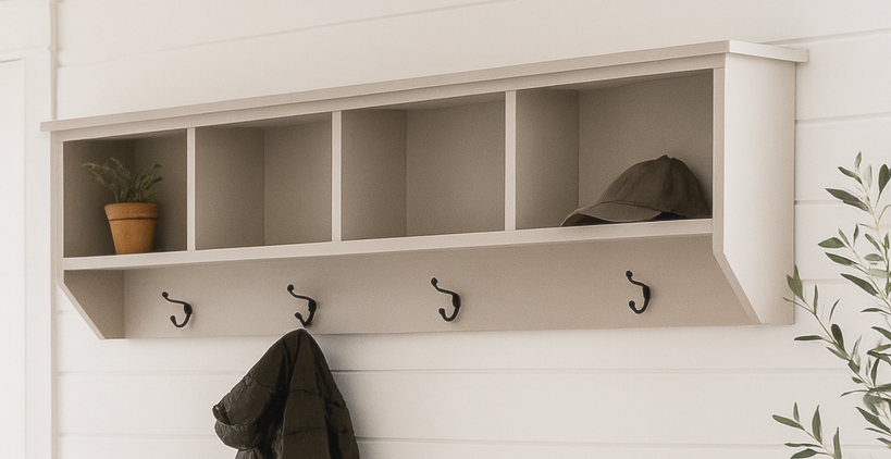 Essential Entryway Shelf with Hooks